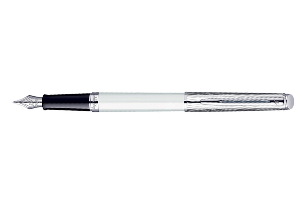 Waterman Hemisphere Deluxe Metal White CT Vulpen